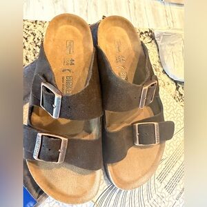 Birkenstock Arizona Mocha Two-Strap Sandals — Mocha Brown